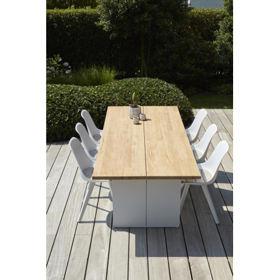 Chaise de jardin Viresa-Nano in aluminium blanc et matière synthétique blanc