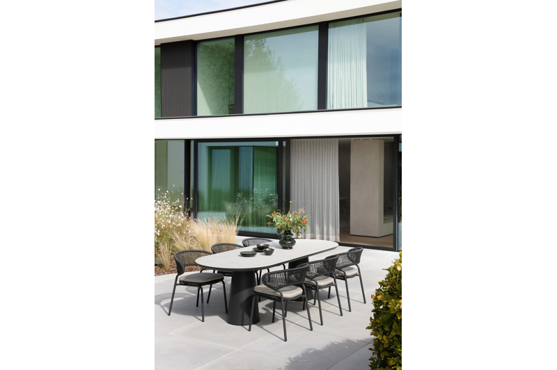 Donato XL stoelkussen in all weather sunbrella® luxe chartres pewter