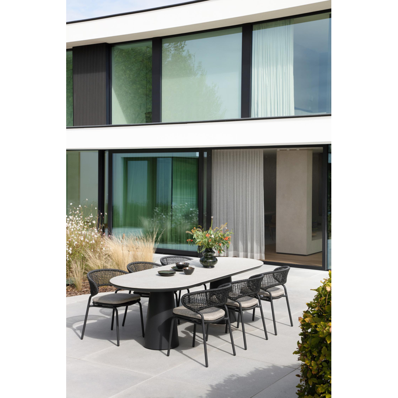 Donato XL stoelkussen in all weather sunbrella® luxe chartres pewter