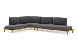 Chaise longue droite + 3-pl