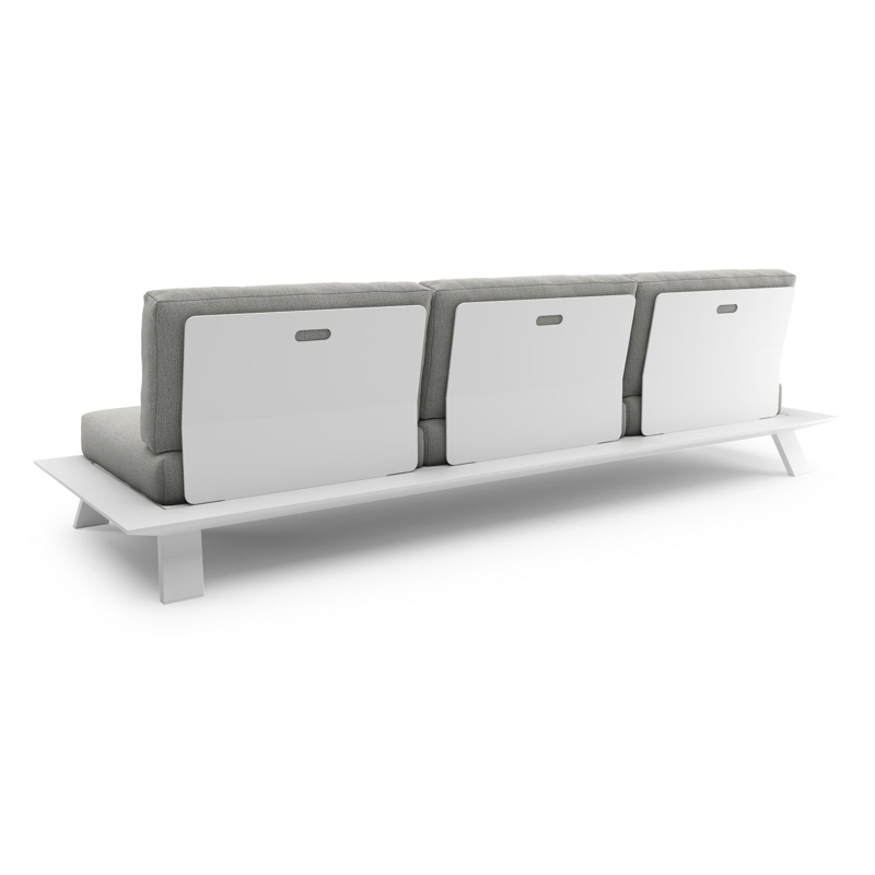 Cesano loungeset in wit aluminium met savane nimbus all weather sunbrella® luxe kussens
