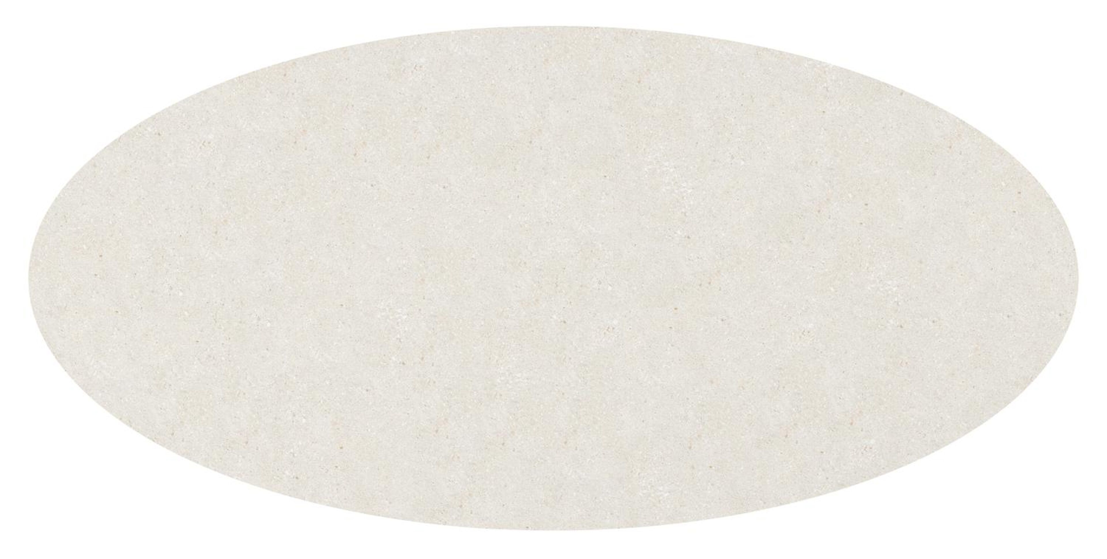 Amico tuintafel ovaal in wit aluminium en volkeramiek Shilin - L 260 x B 125 x H 73.5 cm