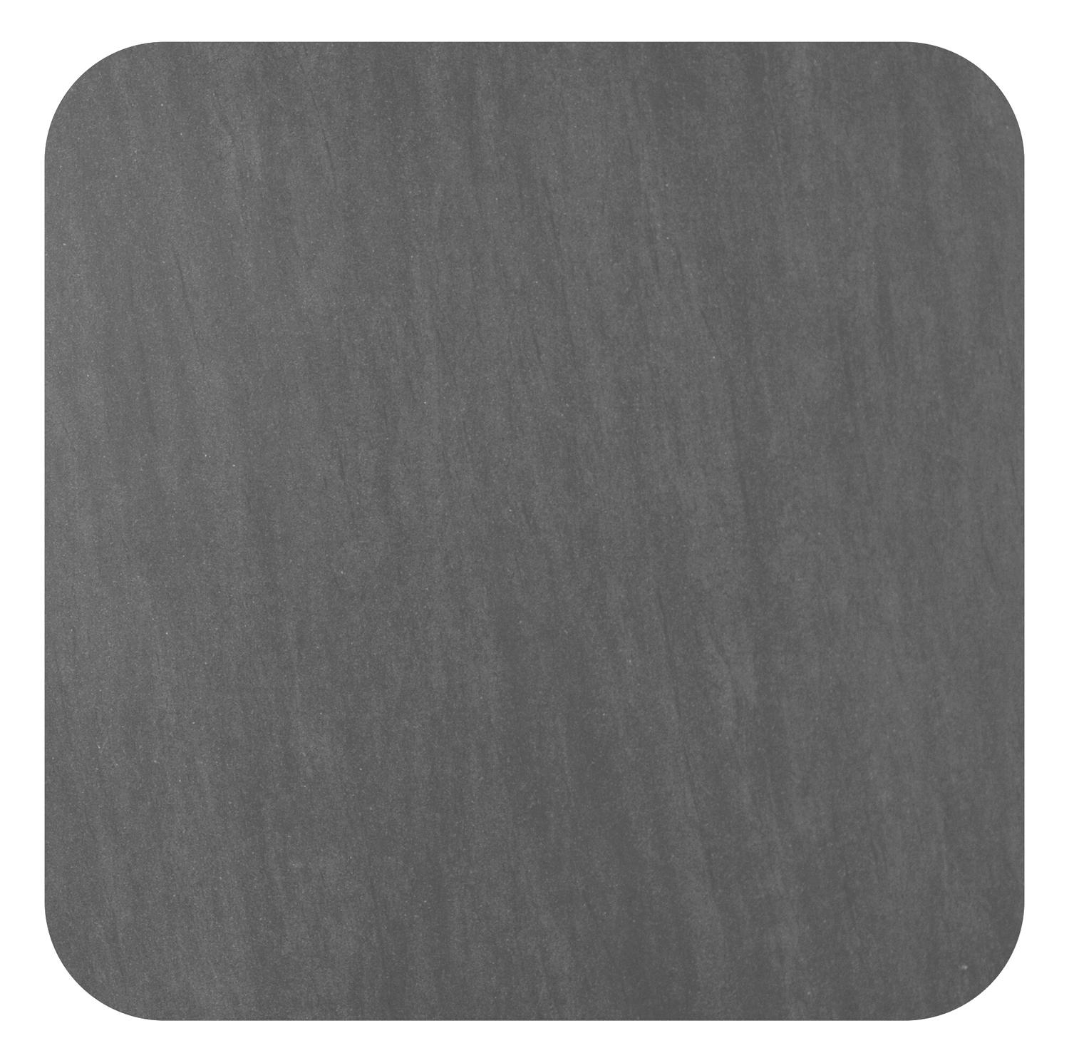 Table de jardin Amico carré arrondi en aluminium noir et céramique pleine Basalt Black - Lg. 148 x Lrg. 148 x Haut. 73.5 cm