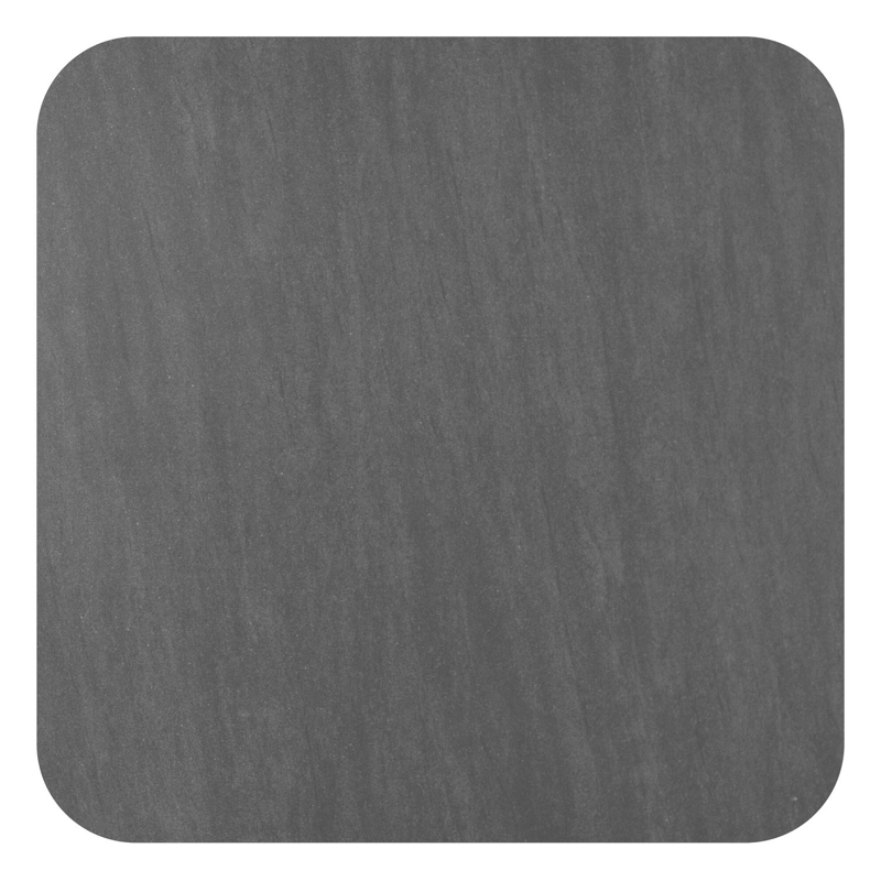 Amico tuintafel afgerond vierkant in zwart aluminium en volkeramiek Basalt Black - L 148 x B 148 x H 73.5 cm