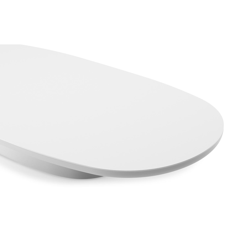 Amico loungetafel bombo in wit aluminium en volkeramiek Arctic White - L 171 x B 89 x H 24 cm