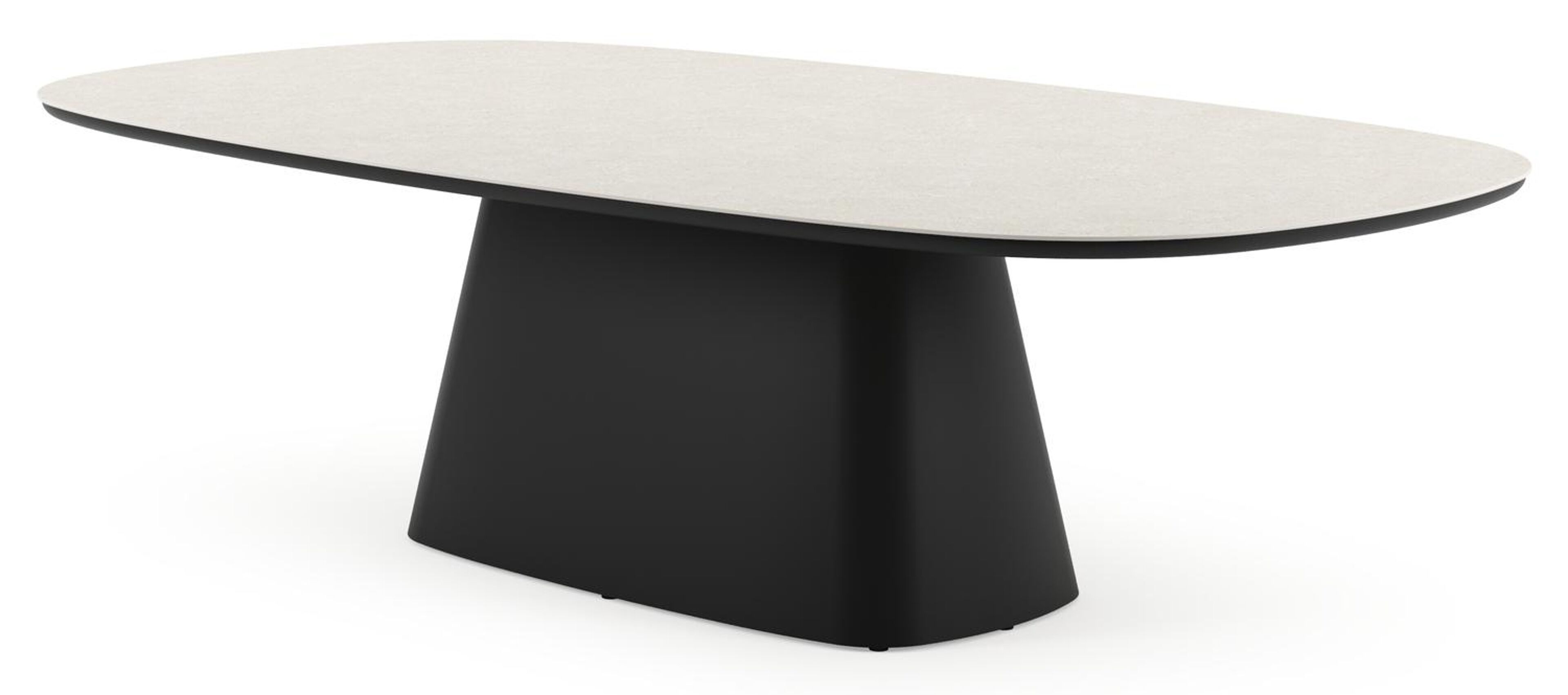 Table de jardin Amico bombo xl en aluminium noir et céramique pleine Shilin - Lg. 270 x Lrg. 148 x Haut. 73.5 cm