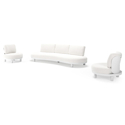 Donato loungeset in wit aluminium met all weather solica Soul Optik kussen