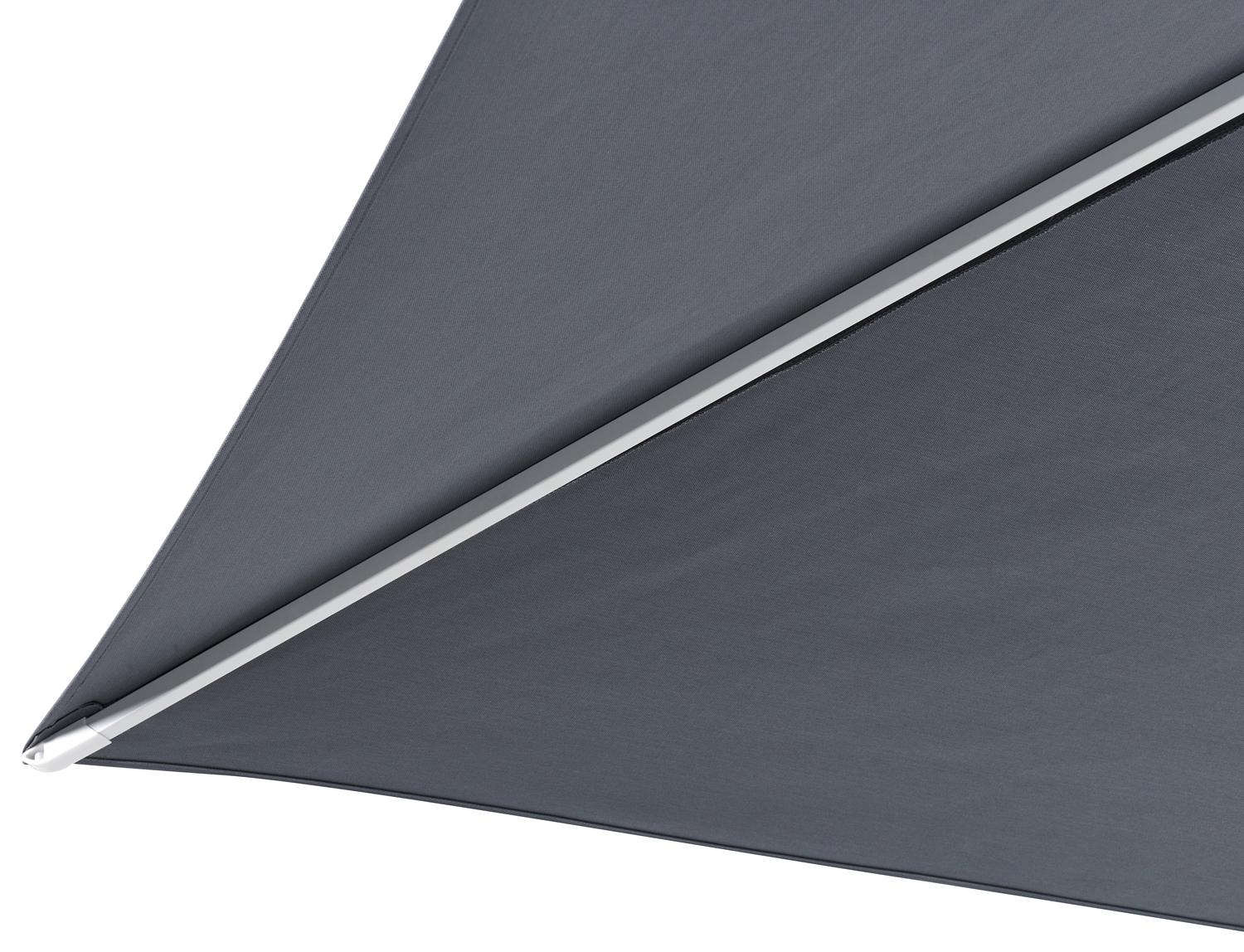 Viola staanparasol in wit aluminium met grijs weather+ softtouch parasoldoek - L1 300 x L2 400 cm (zonder voet)