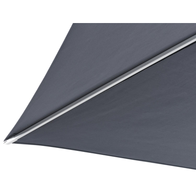 Parasol droit Viola en aluminium blanc avec toile de parasol en weather+ softtouch gris - Larg1 300 x Larg2 400 cm (sans pied de parasol)