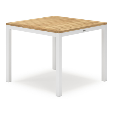 Feltro tuinset in wit aluminium en teak Natural Finish met 2 Matera tuinstoelen