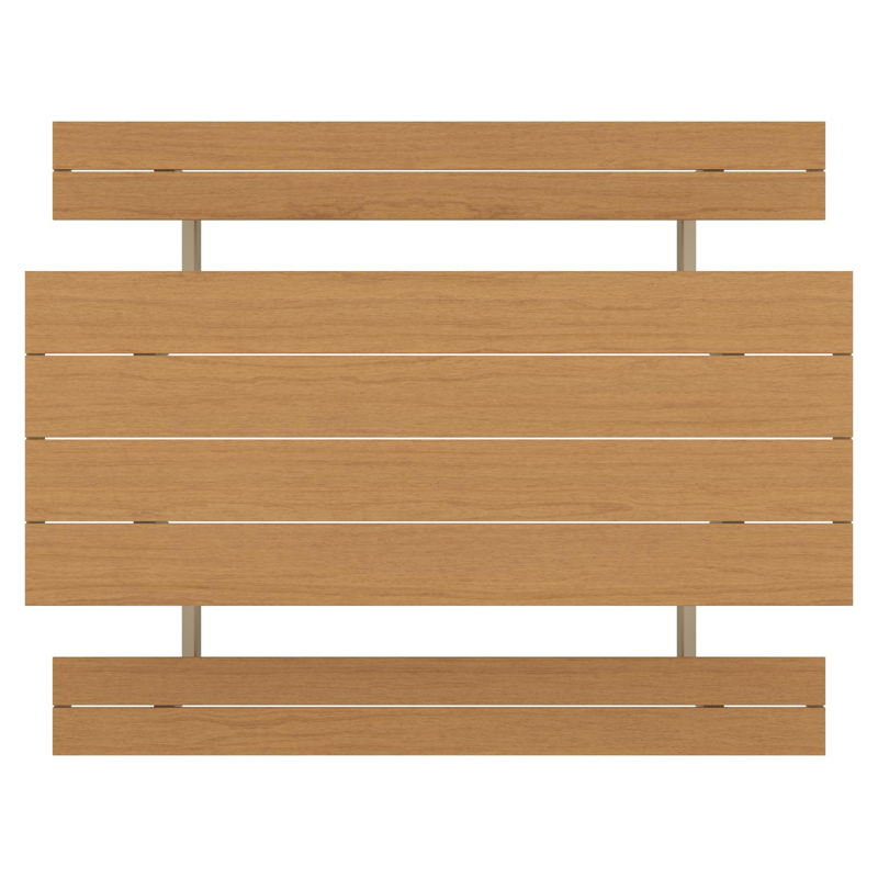 Altura picknicktafel rechthoekig in beige aluminium en polywood - L 220 x B 89 x H 74.5 cm