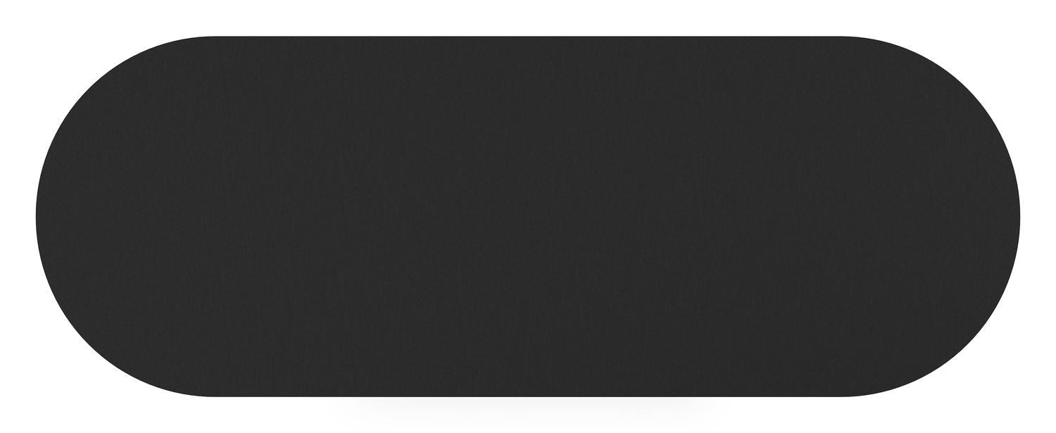 Organo tuintafel ovaal in zwart aluminium en volkeramiek nero black - L 300 x B 110 x H 74 cm