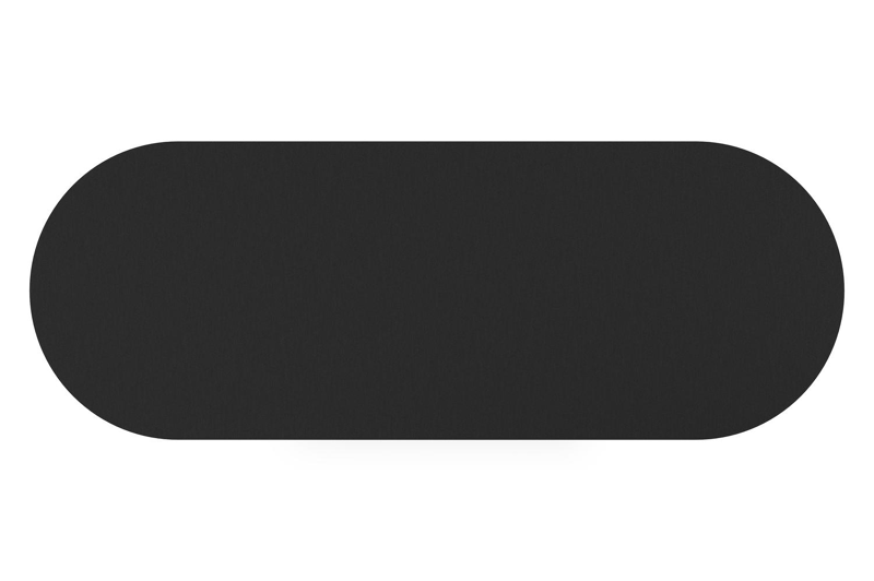 Organo tuintafel ovaal in zwart aluminium en volkeramiek nero black - L 300 x B 110 x H 74 cm