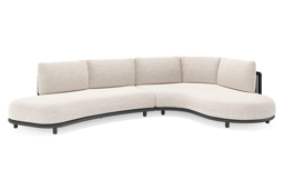 Chaise longue links + 2-zit