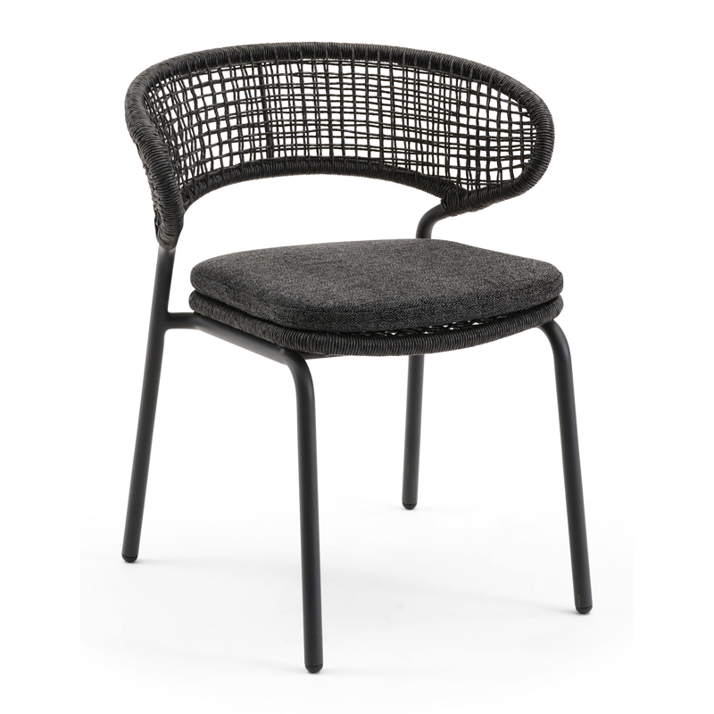 Coussin de chaise Donato XL en all weather sunbrella® luxe chartres sooty