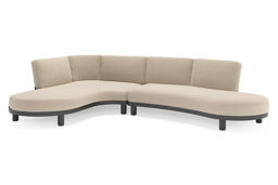 Chaise longue rechts + 2-zit organisch