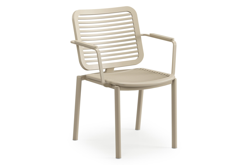 Fano tuinstoel in beige aluminium