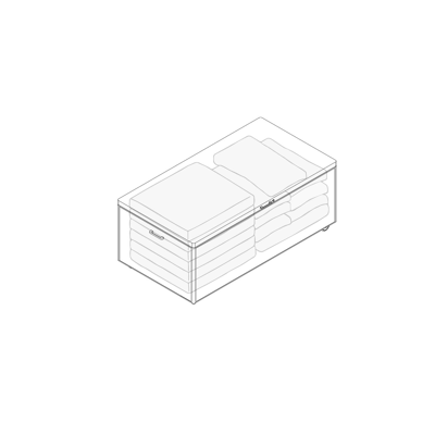 Kussenbox aluminium zwart B 164 x D 84 x H 99 cm