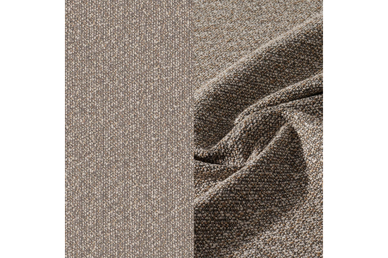 Orso loungestoel in taupe aluminiumen zwart verticaal geweven ronde rope met Wander Manioc all weather sunbrella® luxe kussen