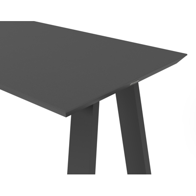 Cesano bartafel in zwart aluminium en volkeramiek nero black - L 170 x B 70 x H 106 cm