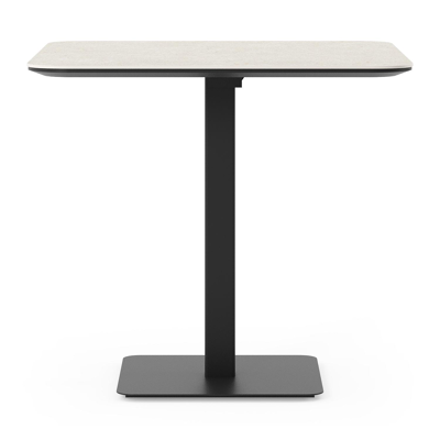 Fano kantelbare tuintafel vierkant afgerond in zwart aluminium en volkeramiek shilin - L 80 x B 80 x H 72.5 cm