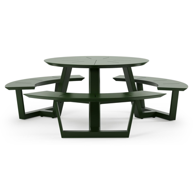Rondino picknicktafel in groen aluminium - Dia. 207 cm