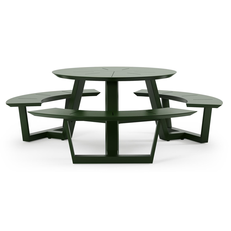 Rondino picknicktafel in groen aluminium - Dia. 207 cm