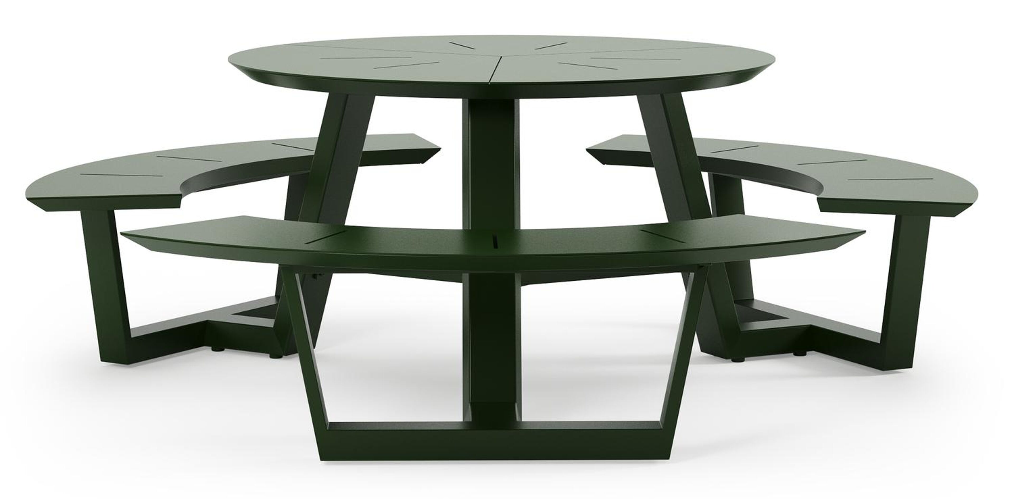 Rondino picknicktafel in groen aluminium - Dia. 207 cm
