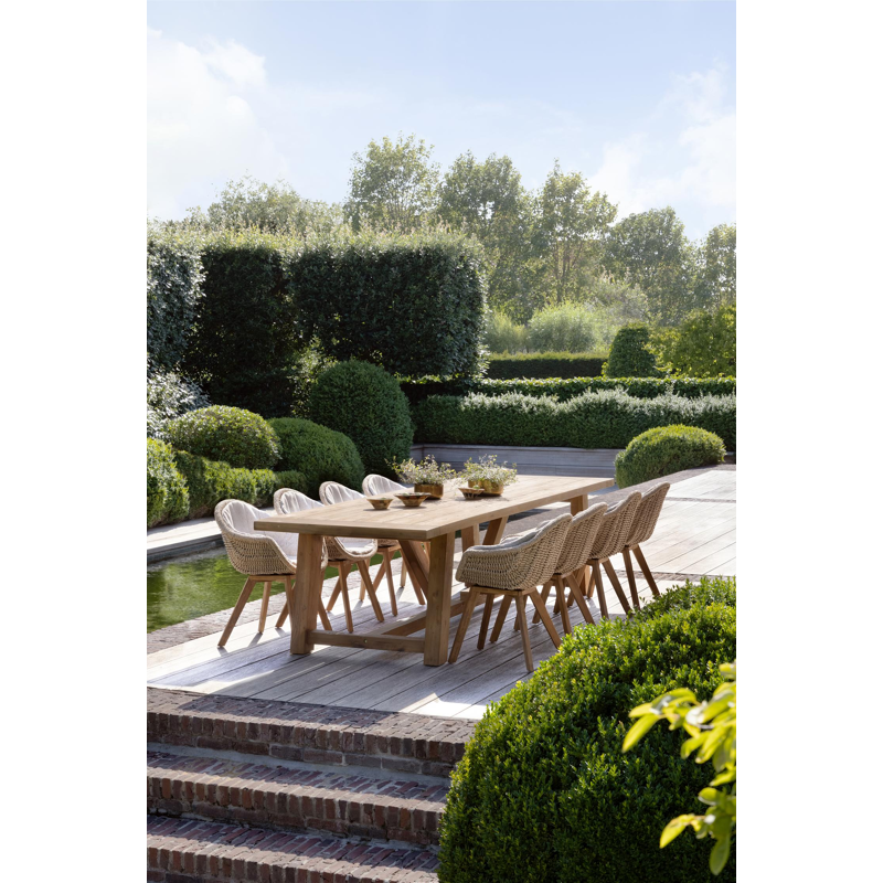 Beauville tuintafel in gerecycleerde teak - L 330 x B 100 x H 76 cm