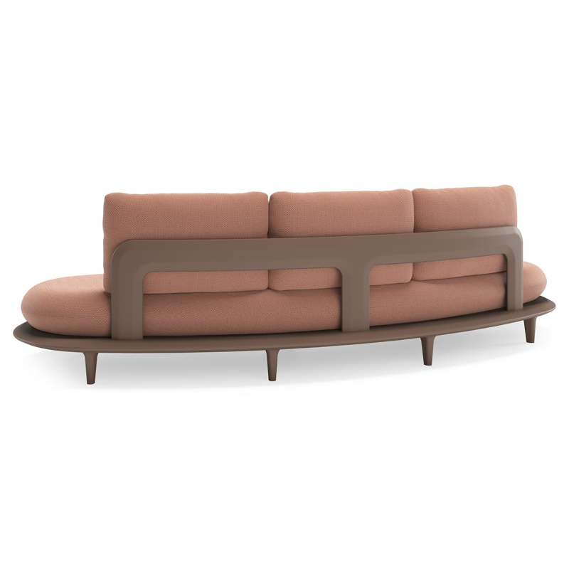 Bomero loungebank in taupe aluminium met lopi fawn all weather sunbrella® luxe kussen