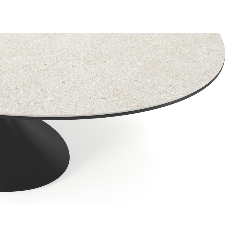 Fano tuintafel in zwart aluminium en volkeramiek shilin - L 240 x B 135 x H 75 cm