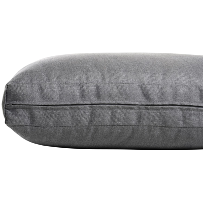 Toma loungehoek in zwart aluminium met grijs polyester kussens en loungetafel