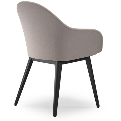 Cesano tuinstoel in zwart aluminium en beige dubbele textilene