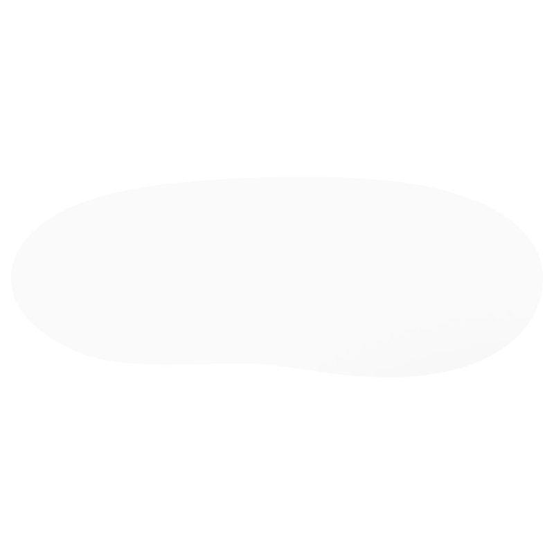 Table de jardin Amico organique en aluminium blanc et céramique pleine Arctic White - Lg. 320 x Lrg. 120 x Haut. 73.5 cm