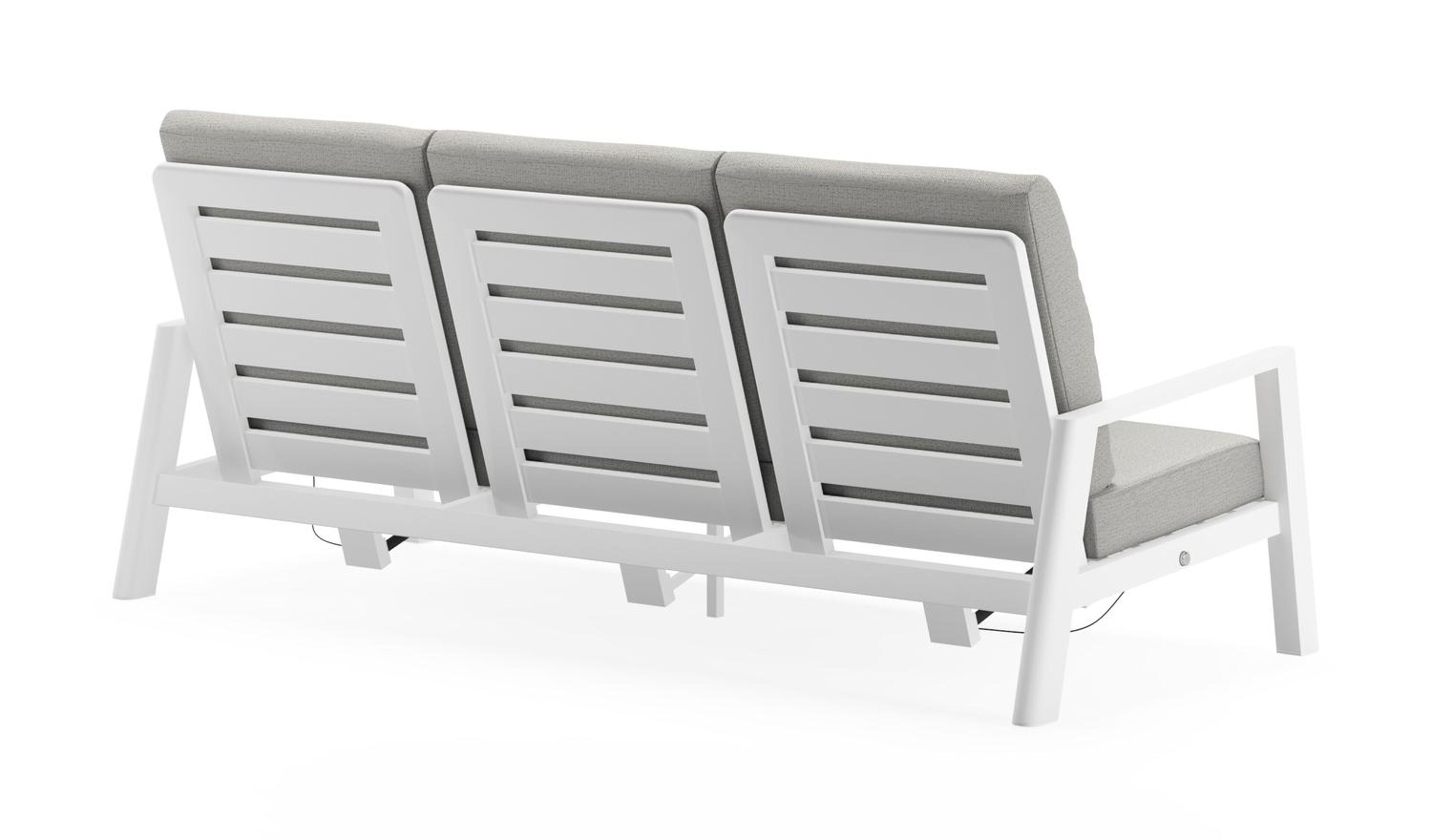 Cirello loungeset in wit aluminium met savane nimbus all weather sunbrella® luxe kussens