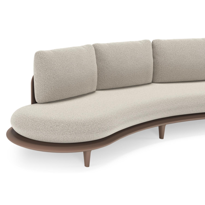Bomero loungebank in taupe aluminium met firenze sand all weather solica kussen