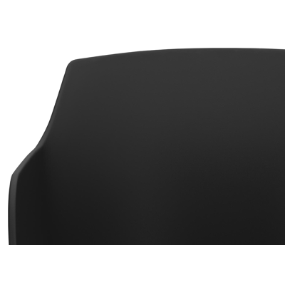 Bahia tuinset in zwart aluminium en grijs keramische print tafelblad met 6 Paco tuinstoelen