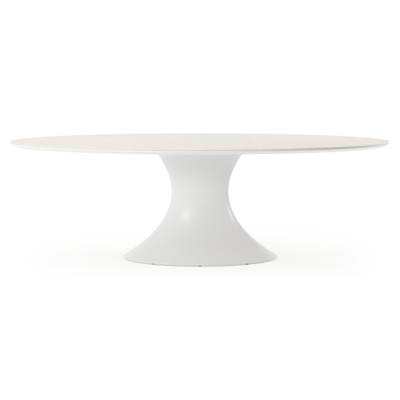 Fano tuintafel in wit aluminium en volkeramiek shilin - L 240 x B 135 x H 75 cm