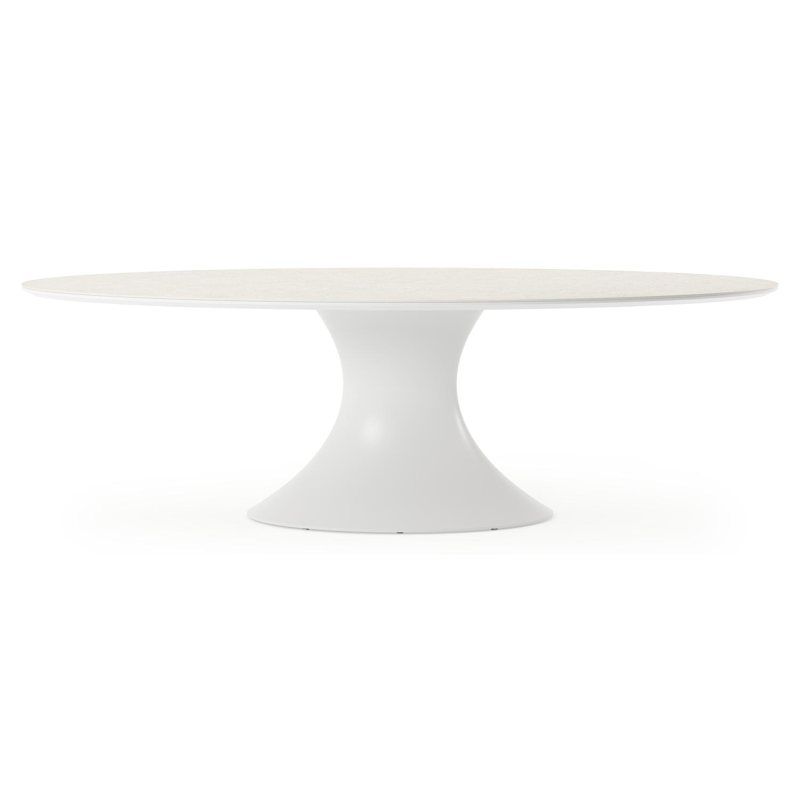 Fano tuintafel in wit aluminium en volkeramiek shilin - L 240 x B 135 x H 75 cm