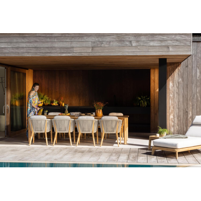 Orso tuintafel rechthoekig afgerond in teak - L 290 x B 110 x H 75 cm