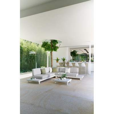 Noviso loungetafel in wit aluminium - L 78 x B 78 x H 20,6 cm