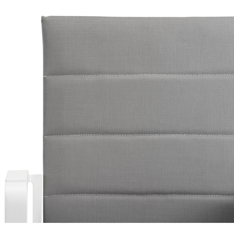 Lioni stapelbare tuinstoel in wit aluminium en grijs luxe comfort textilene