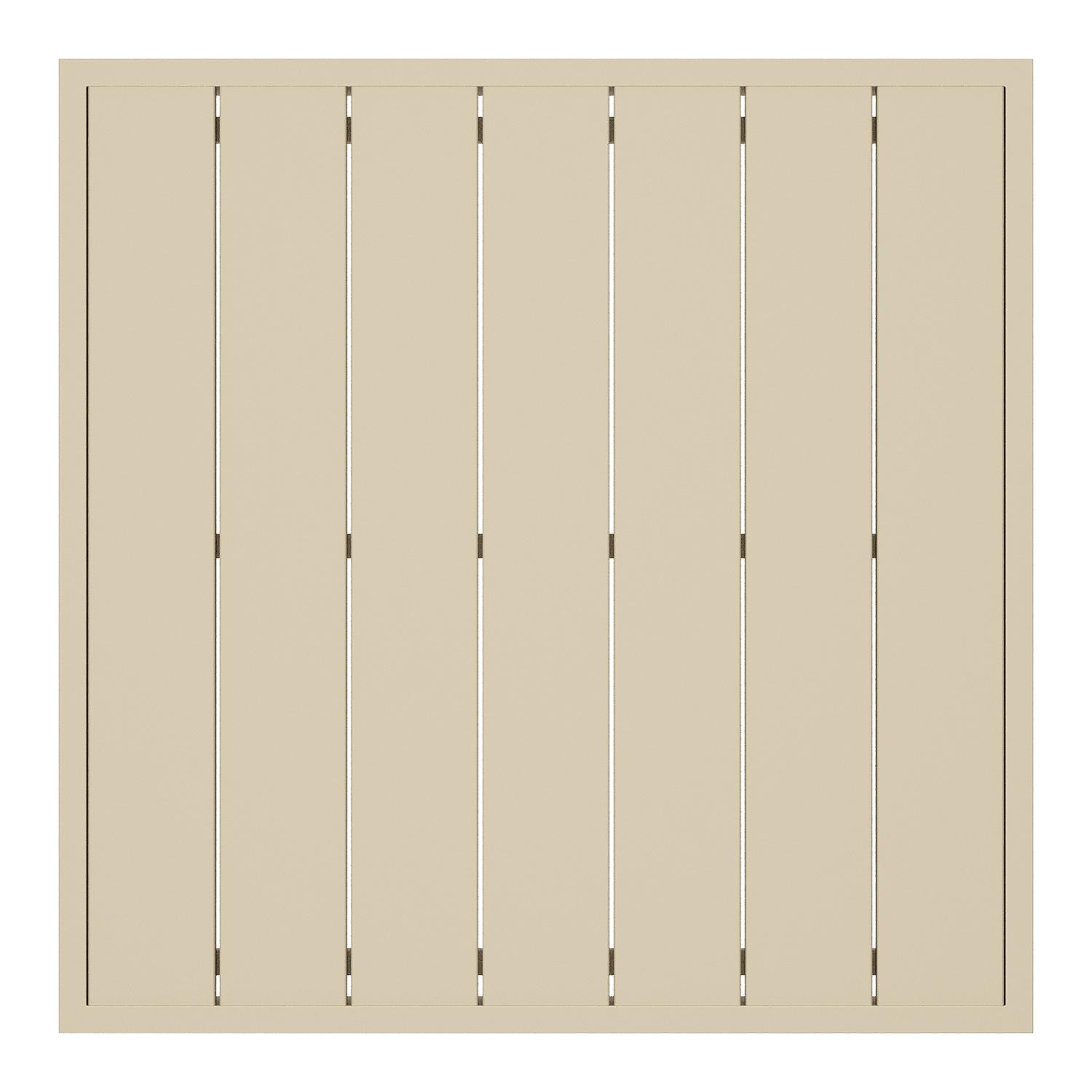 Table basse Caldela en aluminium beige - Lg. 70 x Lrg. 70 x Haut. 31 cm