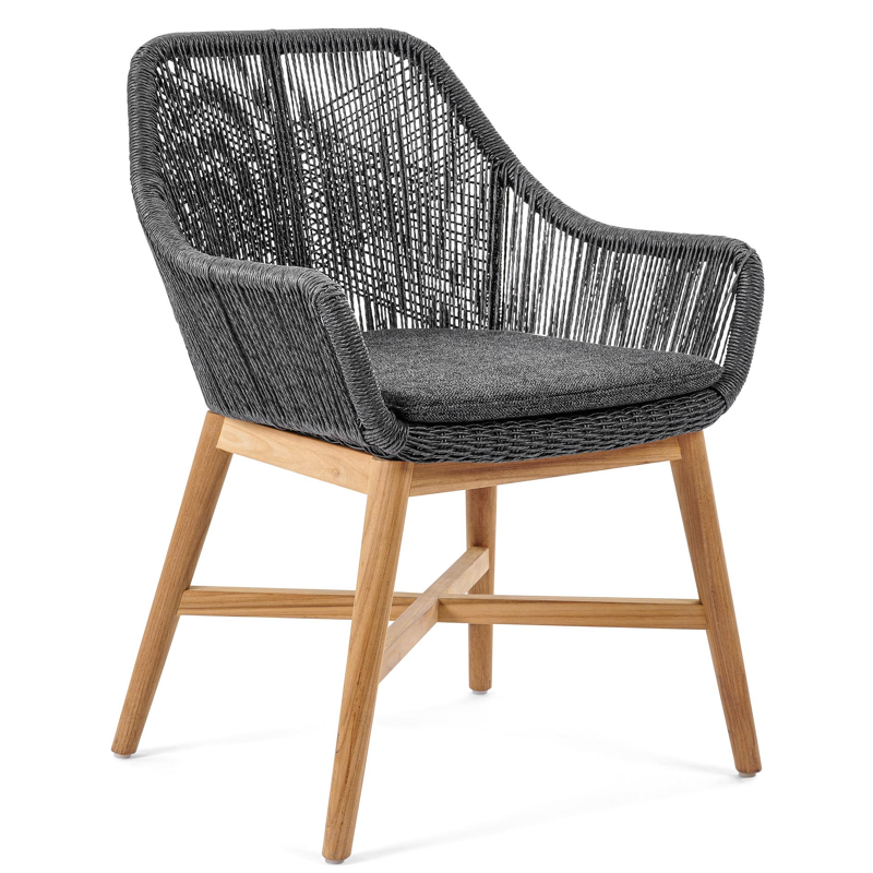 Borgo stoelkussen in all weather sunbrella® luxe chartres sooty