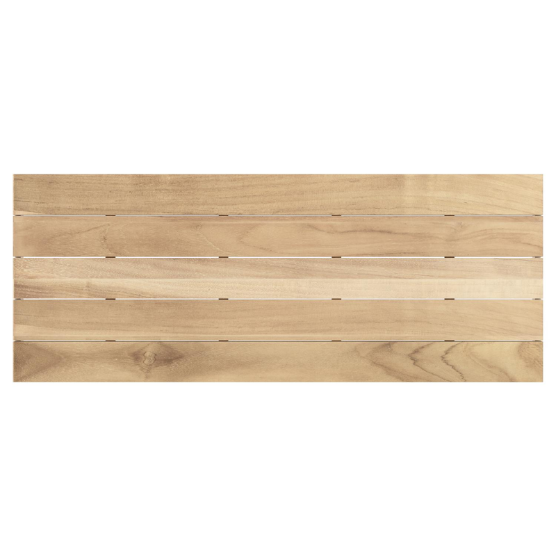 Como tuintafel in wit aluminium en teak - L 280 x B 110 x H 75 cm