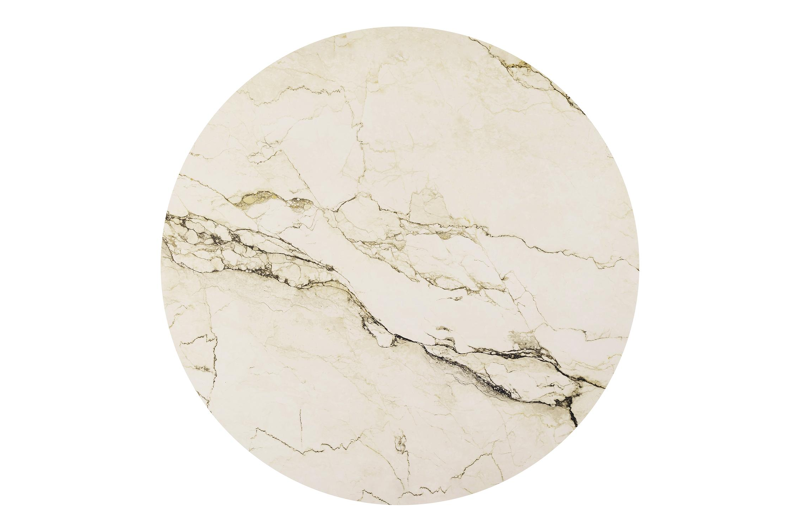 Fano tuintafel rond in wit aluminium en volkeramiek colorado dunes - Dia. 148 x H 75 cm