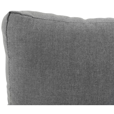 Merida loungezetel 1-zit in zwart aluminium en zwart aluminium met grijs polyester kussen