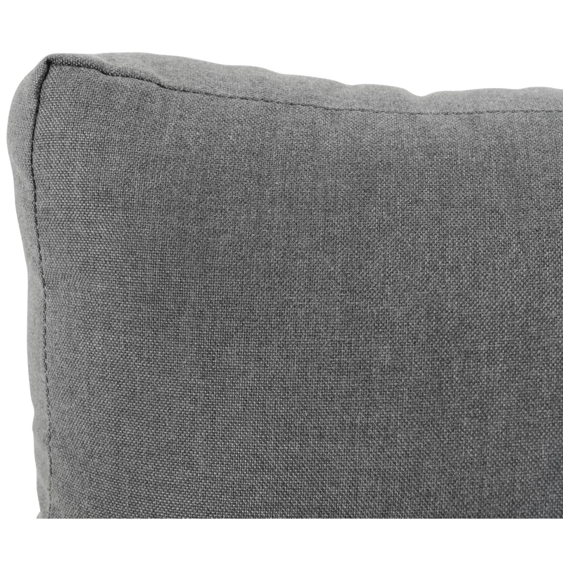 Merida loungezetel 1-zit in zwart aluminium en zwart aluminium met grijs polyester kussen