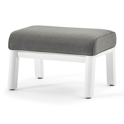 Cirello lounge poef in wit aluminium