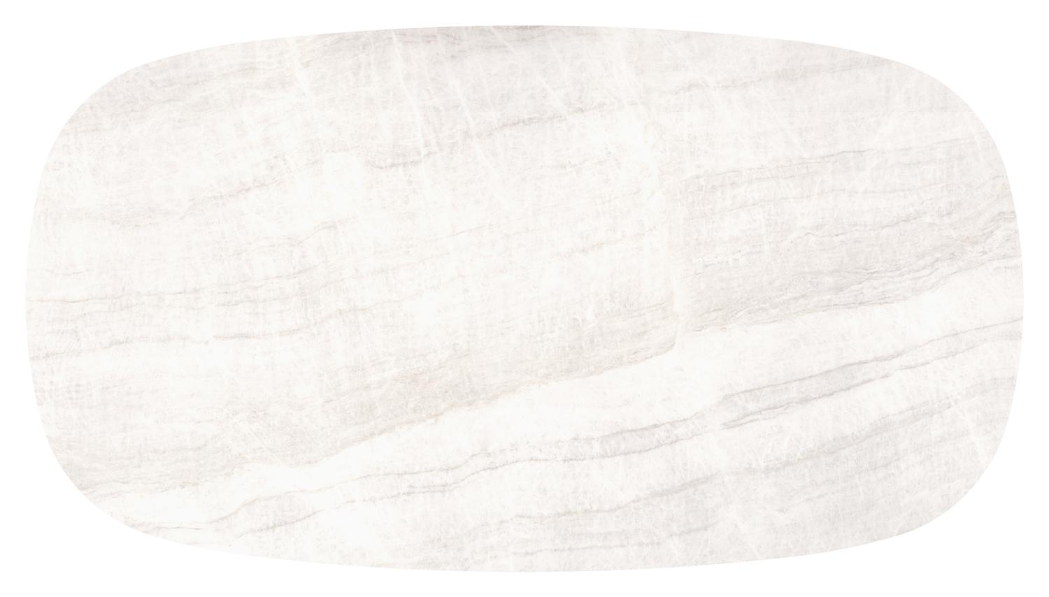 Amico tuintafel bombo xl in wit aluminium en volkeramiek Taj Mahal - L 270 x B 148 x H 73.5 cm